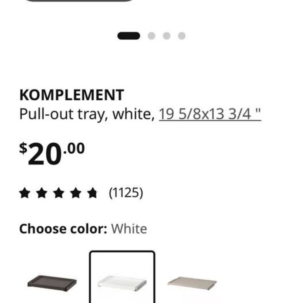 IKEA slide out tray
